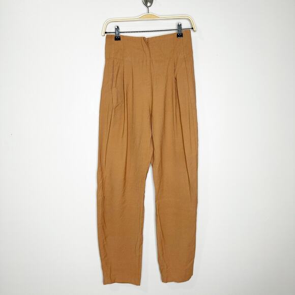 The Sei Pleat Trouser Pants High Rise Straight Leg Chestnut Brown Size 2 - Picture 2 of 10